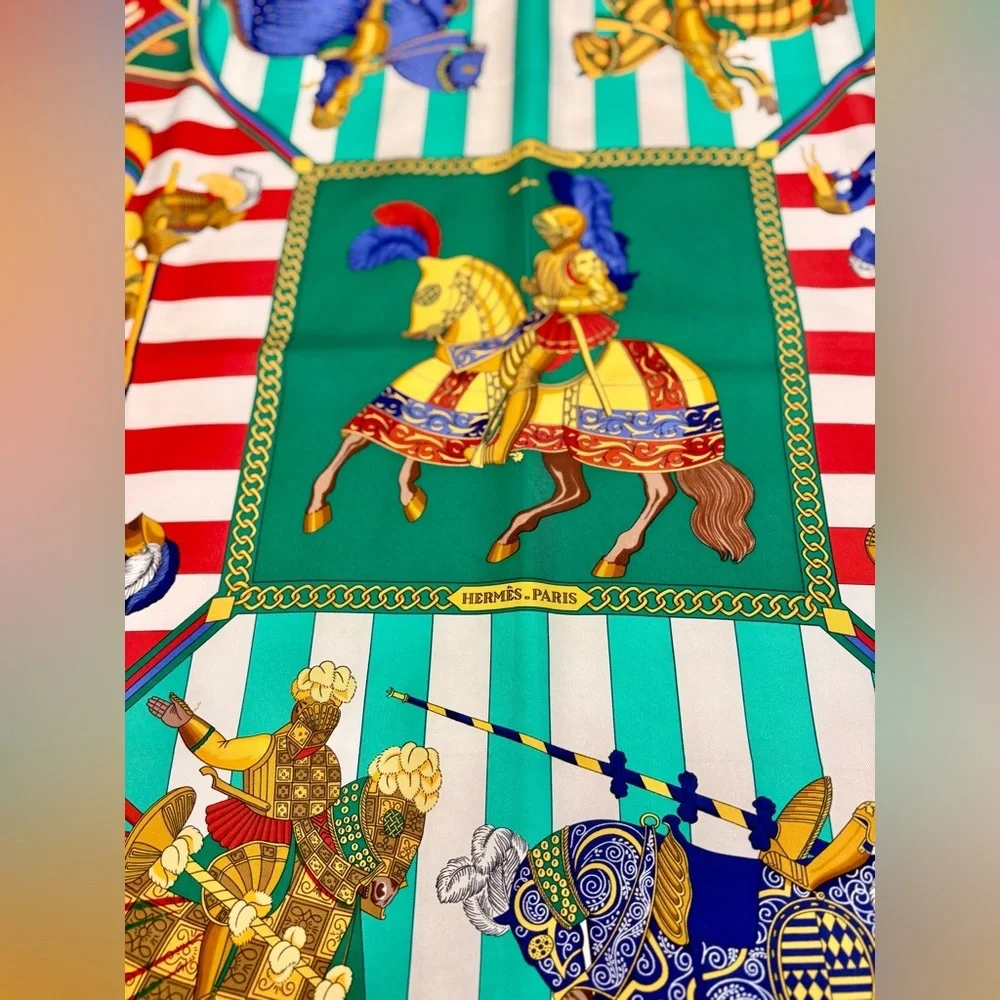 HERMES Vintage Rare Collectors Chic Carre 90” “Chocs en Plumes” 100% Silk Scarf